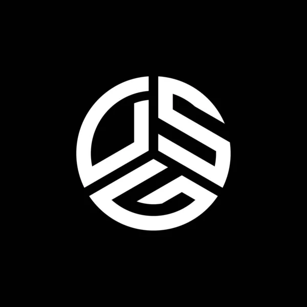 Beyaz Arkaplanda Dsg Harf Logosu Tasarımı Dsg Yaratıcı Harflerin Baş — Stok Vektör