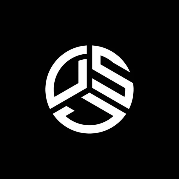 Dsj Logo Ontwerp Witte Achtergrond Dsj Creatieve Initialen Letter Logo — Stockvector
