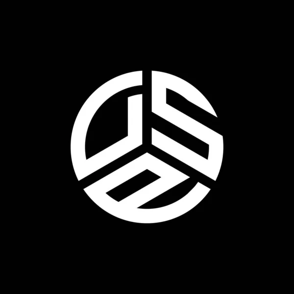 Beyaz Arka Planda Dsp Harf Logosu Tasarımı Dsp Yaratıcı Harflerin — Stok Vektör