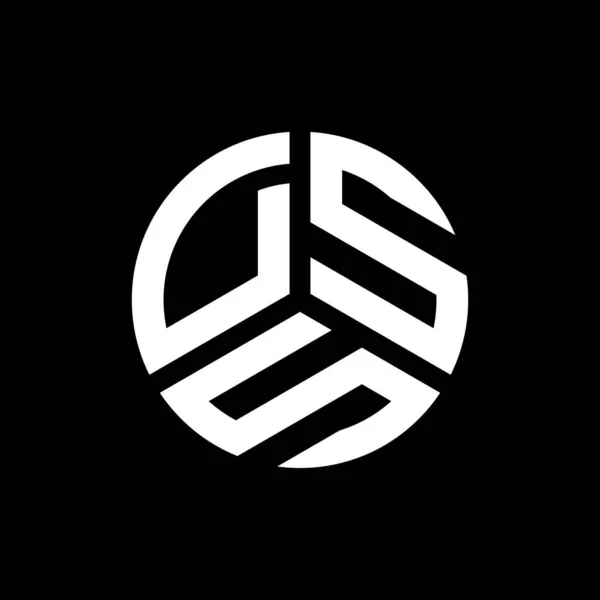 Beyaz Arka Planda Dss Harf Logosu Tasarımı Dss Yaratıcı Harf — Stok Vektör