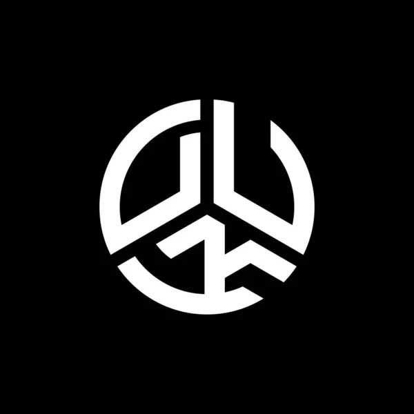 Design Logotipo Carta Duk Fundo Branco Duk Iniciais Criativas Conceito —  Vetores de Stock