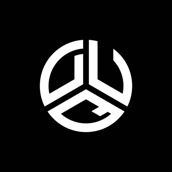 Beyaz Arka Planda Duq Harf Logosu Tasarımı Duq Yaratıcı Harf — Stok Vektör
