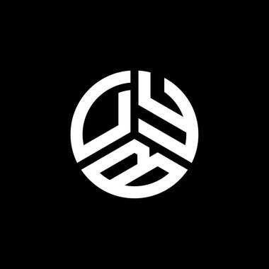 Beyaz arka planda DYB harfi logo tasarımı. DYB yaratıcı harflerin baş harfleri logo kavramı. DYB harf tasarımı.