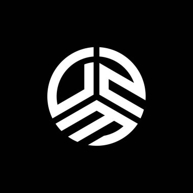 Beyaz arkaplanda DZM harf logosu tasarımı. DZM yaratıcı harflerin baş harfleri logo kavramı. DZM harf tasarımı.