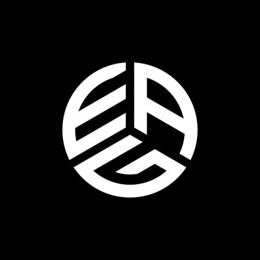 Beyaz arka planda EAG harf logosu tasarımı. EAG yaratıcı harflerin baş harfleri logo kavramı. EAG harf tasarımı.