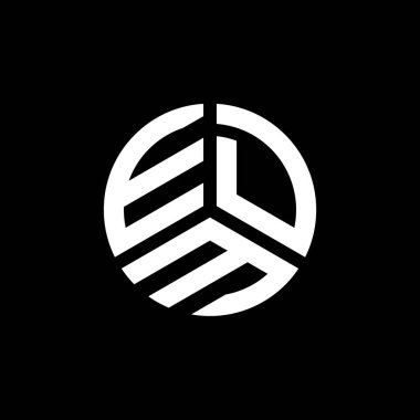 Beyaz arkaplanda EDM harf logosu tasarımı. EDM yaratıcı harflerin baş harfleri logo kavramı. EDM harf tasarımı.
