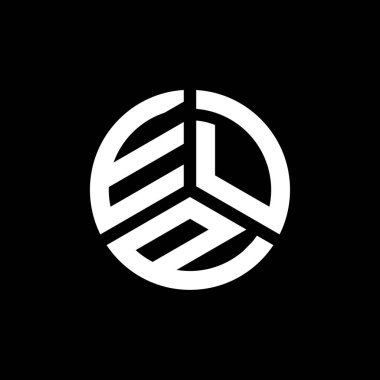 Beyaz arka planda EDP harf logosu tasarımı. EDP yaratıcı harflerin baş harfleri logo kavramı. EDP harf tasarımı.