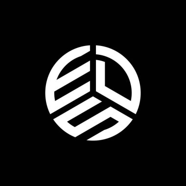 Beyaz arka planda EDS harf logosu tasarımı. EDS yaratıcı harfler logosu konsepti. EDS harf tasarımı.