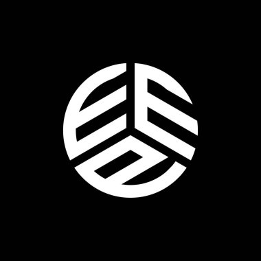 Beyaz arkaplanda EEP harfi logosu tasarımı. EEP yaratıcı harflerin baş harfleri logo kavramı. EEP harf tasarımı.