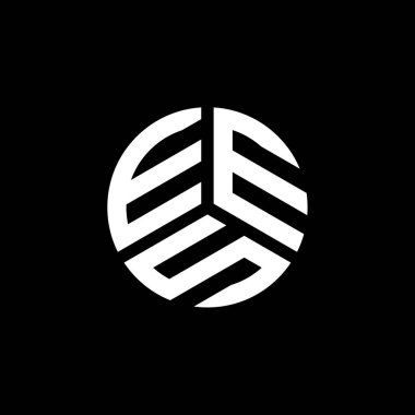 Beyaz arkaplanda EES harf logosu tasarımı. EES yaratıcı harfler logosu konsepti. EES harf tasarımı.