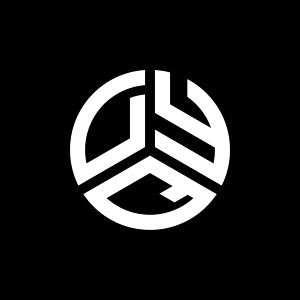 Beyaz Arka Planda Dyq Harf Logosu Tasarımı Dyq Yaratıcı Harflerin — Stok Vektör