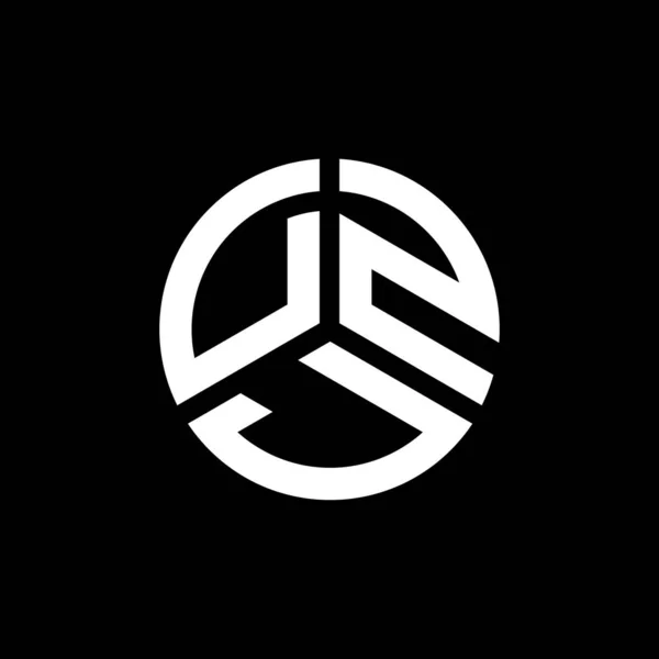 Diseño Del Logotipo Letra Dzj Sobre Fondo Blanco Dzj Iniciales — Vector de stock