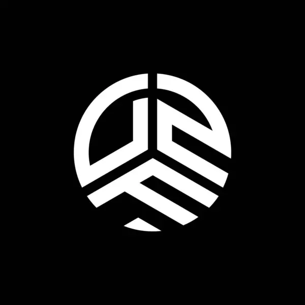 Logo Dzf Desain Huruf Pada Latar Belakang Putih Dzf Kreatif - Stok Vektor