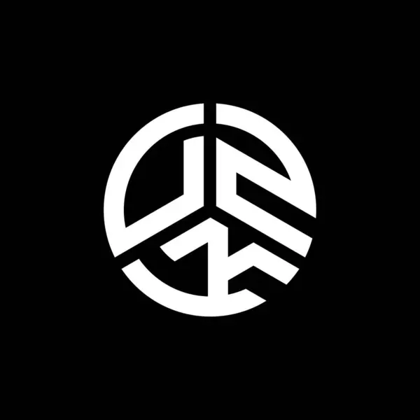 Beyaz Arka Planda Dzk Harf Logosu Tasarımı Dzk Yaratıcı Harflerin — Stok Vektör