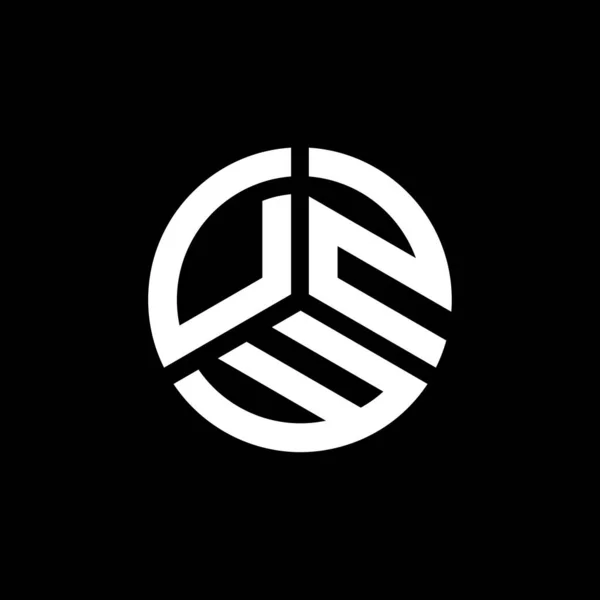 Дизайн Логотипу Літери Dzw Білому Тлі Творчі Ініціали Dzw Концепція — стоковий вектор