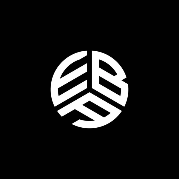 Diseño Del Logotipo Carta Eba Sobre Fondo Blanco Eba Iniciales — Vector de stock