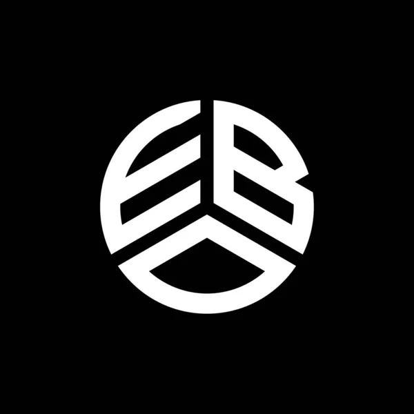 Projekt Logo Litery Ebo Białym Tle Pomysł Logo Kreatywnych Inicjałów — Wektor stockowy