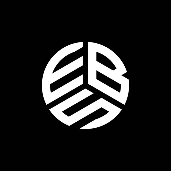 Ebs Logo Ontwerp Witte Achtergrond Ebs Creatieve Initialen Letter Logo — Stockvector