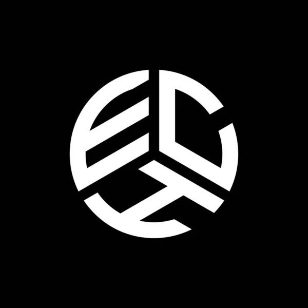 Σχεδιασμός Λογότυπου Γράμματα Ech Λευκό Φόντο Δημιουργικά Αρχικά Ech Έννοια — Διανυσματικό Αρχείο