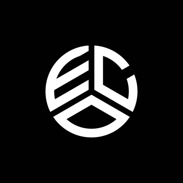 Design Logotipo Carta Eco Fundo Branco Eco Criativa Iniciais Conceito — Vetor de Stock