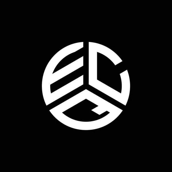Diseño Del Logotipo Letra Ecq Sobre Fondo Blanco Concepto Logotipo — Vector de stock