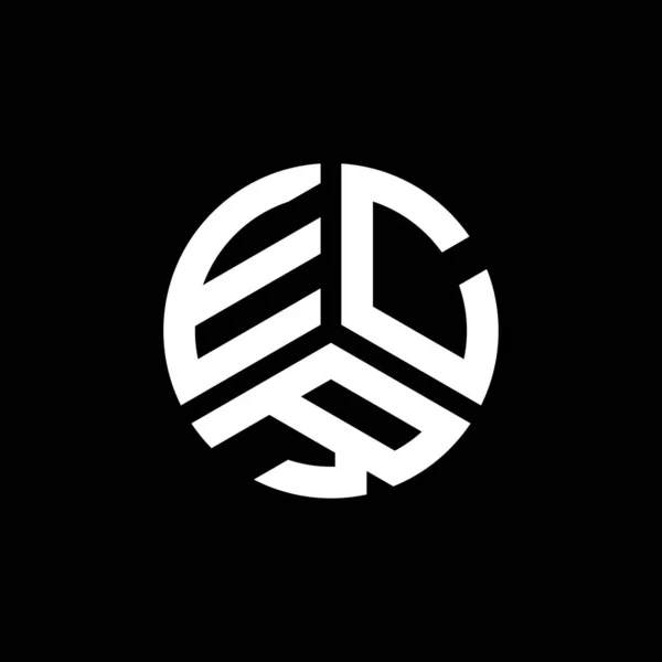 Beyaz Arka Planda Ecr Harf Logosu Tasarımı Ecr Yaratıcı Harflerin — Stok Vektör