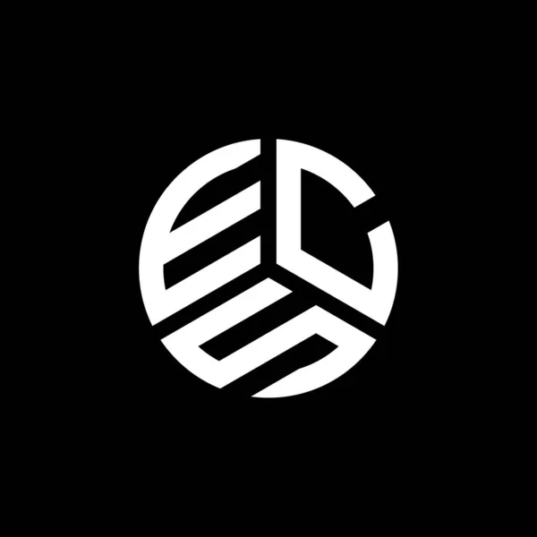 Diseño Del Logotipo Letra Ecs Sobre Fondo Blanco Ecs Iniciales — Archivo Imágenes Vectoriales