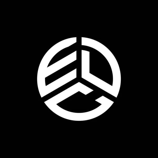 Beyaz Arka Planda Edc Harf Logosu Tasarımı Edc Yaratıcı Harflerin — Stok Vektör