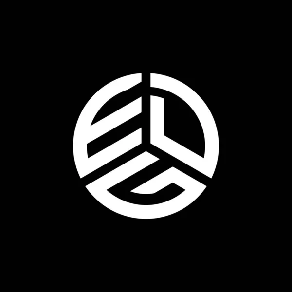 Beyaz Arkaplanda Edg Harf Logosu Tasarımı Edg Yaratıcı Harflerin Baş — Stok Vektör