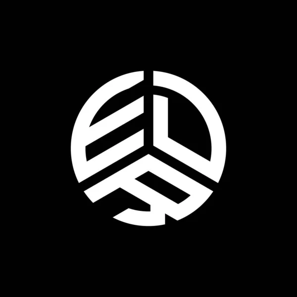 Diseño Del Logotipo Letra Edr Sobre Fondo Blanco Edr Iniciales — Vector de stock