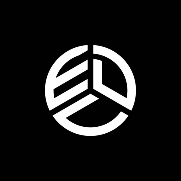 Edu Brev Logotyp Design Vit Bakgrund Edu Kreativa Initialer Brev — Stock vektor