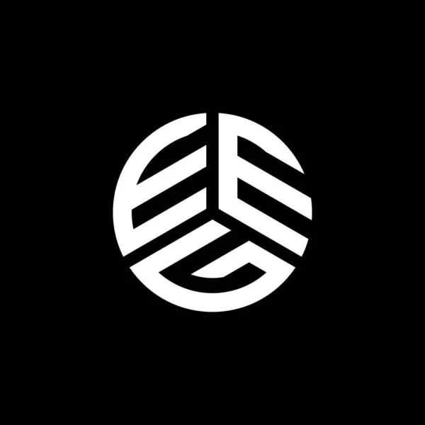 Beyaz Arka Planda Eeg Harf Logosu Tasarımı Eeg Yaratıcı Harflerin — Stok Vektör