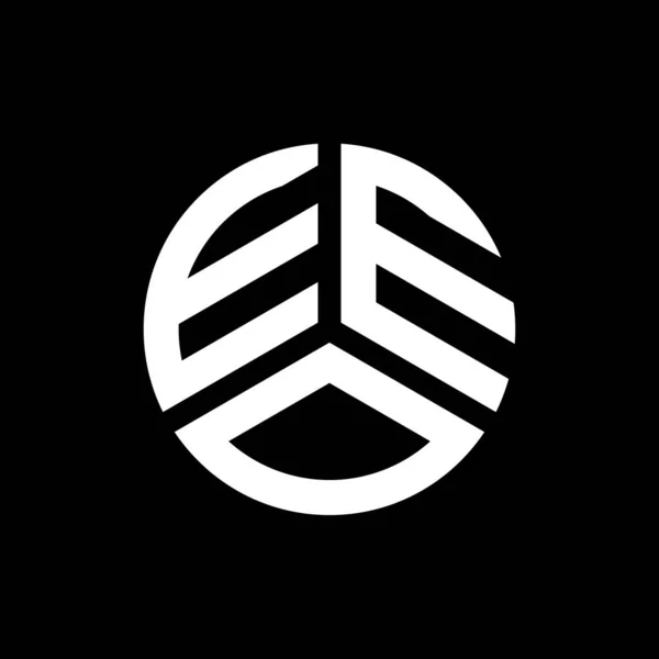 Desain Logo Surat Eeo Pada Latar Belakang Putih Eeo Kreatif - Stok Vektor