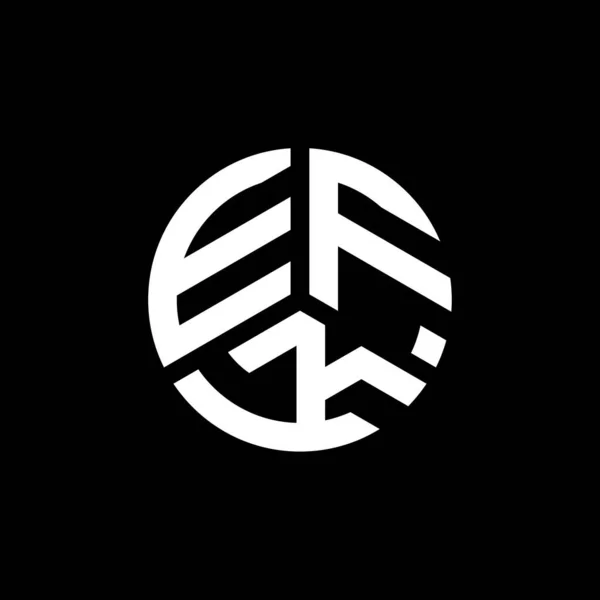 Beyaz Arkaplanda Efk Harf Logosu Tasarımı Efk Yaratıcı Harflerin Baş — Stok Vektör