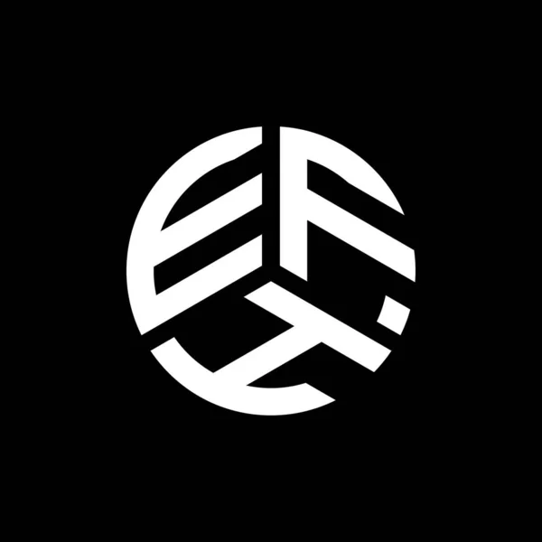 Design Logotipo Carta Efh Fundo Branco Efh Criativa Iniciais Conceito — Vetor de Stock