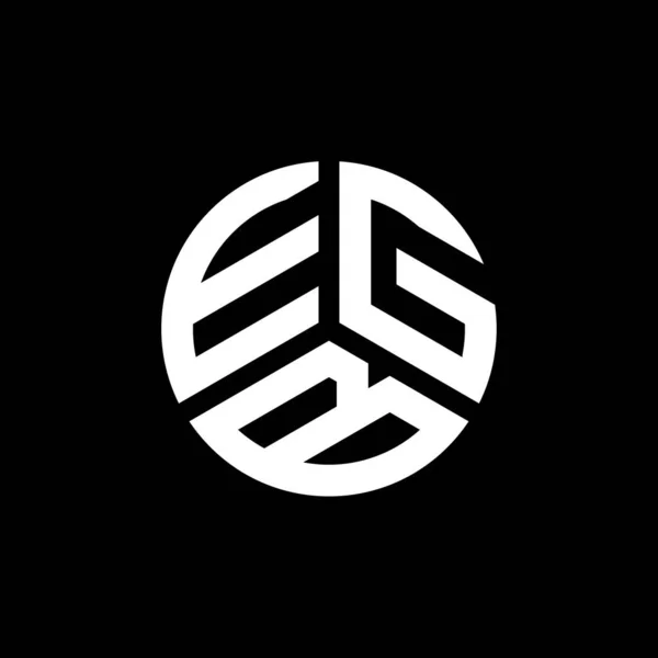 Дизайн Логотипа Egb Белом Фоне Egb Творческие Инициалы Буквы Логотип — стоковый вектор
