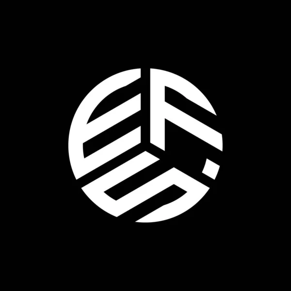 Diseño Del Logotipo Letra Efs Sobre Fondo Blanco Efs Iniciales — Vector de stock