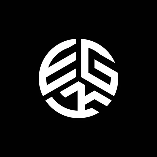 Egk Lettre Logo Design Sur Fond Blanc Egk Initiales Créatives — Image vectorielle