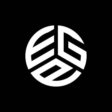Beyaz arkaplanda EGP harf logosu tasarımı. EGP yaratıcı harf logosu konsepti. EGP harf tasarımı.