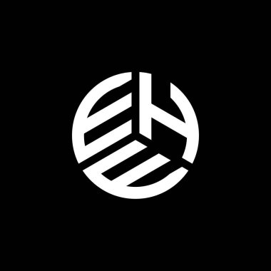 Beyaz arkaplanda EHE harf logosu tasarımı. EHE yaratıcı harf logosu kavramı. EHE harf tasarımı.
