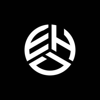 Beyaz arkaplanda EHD harf logosu tasarımı. EHD yaratıcı harflerin baş harfleri logo kavramı. EHD harf tasarımı.