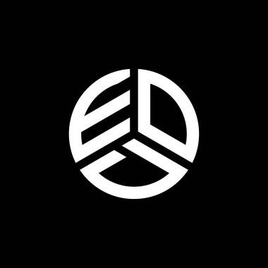 Beyaz arka planda EOD harf logosu tasarımı. Patlayıcı İmha Yaratıcı Harf Logosu. EOD harf tasarımı.