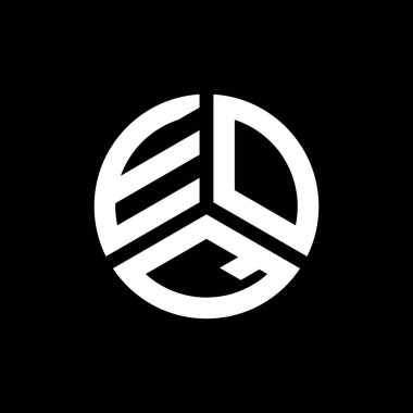 Beyaz arka planda EOQ harfi logo tasarımı. EOQ yaratıcı harflerin baş harfleri logo kavramı. EOQ harf tasarımı.