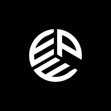 Beyaz arka planda EPE harf logosu tasarımı. EPE yaratıcı harflerin baş harfleri logo kavramı. EPE harf tasarımı.