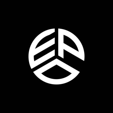 Beyaz arka planda EPO harf logosu tasarımı. EPO yaratıcı harflerin baş harfleri logo kavramı. EPO harf tasarımı.