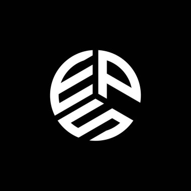 Beyaz arka planda EPS harfli logo tasarımı. EPS yaratıcı harflerin baş harfleri logo kavramı. EPS harf tasarımı.