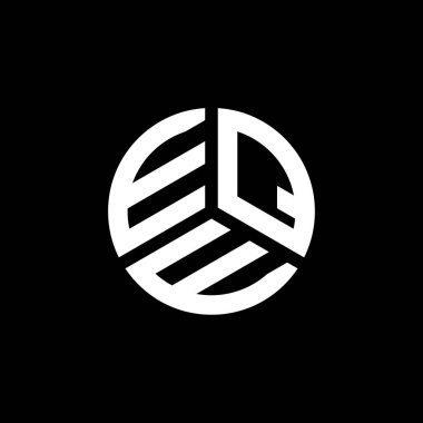 Beyaz arka planda EQE harf logosu tasarımı. EQE yaratıcı harflerin baş harfleri logo kavramı. EQE harf tasarımı.