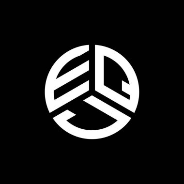 Beyaz arka planda EQJ harf logosu tasarımı. EQJ yaratıcı harflerin baş harfleri logo kavramı. EQJ harf tasarımı.