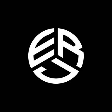 Beyaz arka planda ERJ harf logosu tasarımı. ERJ yaratıcı harflerin baş harfleri logo kavramı. ERJ harf tasarımı.