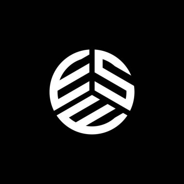 Beyaz arka planda ESE harfi logo tasarımı. ESE yaratıcı harflerin baş harfleri logo kavramı. ESE harf tasarımı.